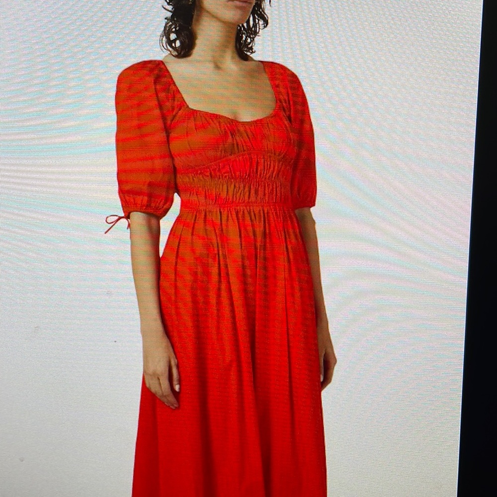 STAUD Faye mai dress in cotton poplin